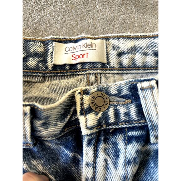 Vintage 80s Calvin Klein Acid‎ Wash Jeans Women's Size 6 Mom Tapered High Rise - Picture 4 of 9